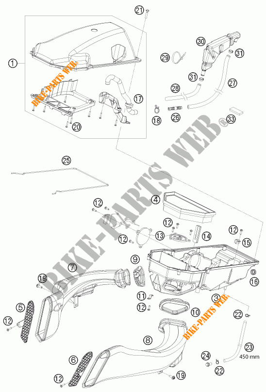 LUCHTFILTER voor KTM 1190 RC8 R TRACK 2012