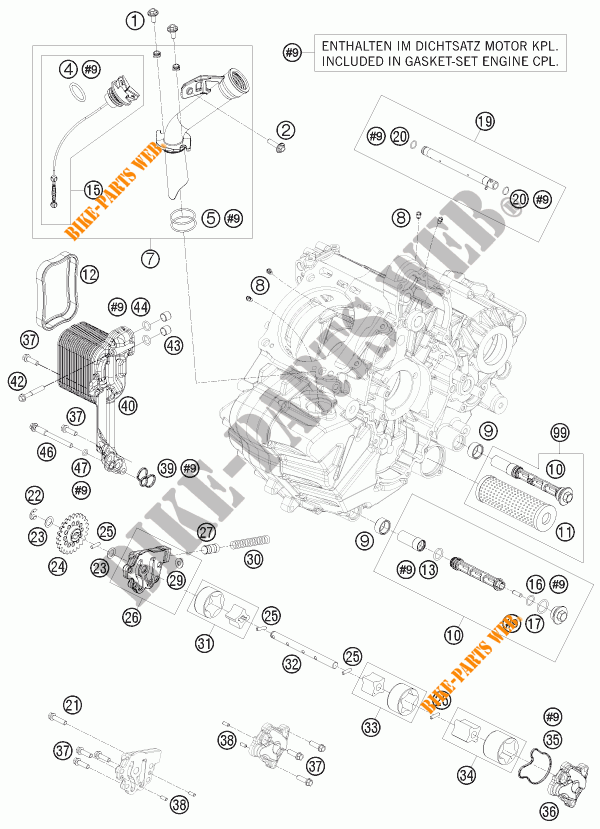 OLIEPOMP voor KTM 1190 RC8 R TRACK 2012