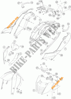 PLASTIC voor KTM 390 DUKE BLACK ABS 2016