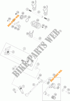 SCHAKEL MECHANISME voor KTM 390 DUKE BLACK ABS 2016