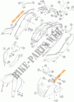 PLASTIC voor KTM 390 DUKE WHITE ABS 2016