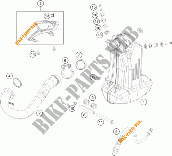 UITLAAT voor KTM 390 DUKE BLACK ABS 2016
