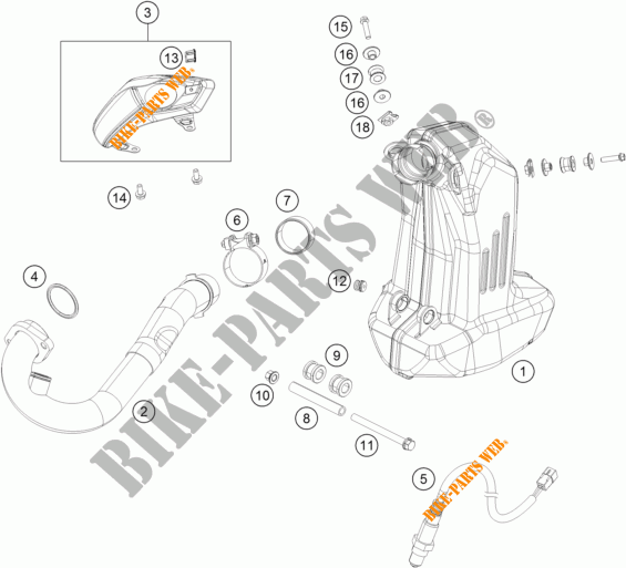 UITLAAT voor KTM 390 DUKE WHITE ABS 2016