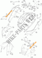 PLASTIC voor KTM 390 DUKE WHITE ABS 2016