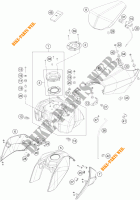 TANK / ZADEL voor KTM 390 DUKE WHITE ABS 2016