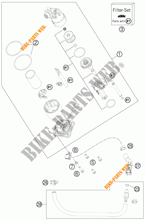 BENZINEPOMP voor KTM 1190 RC8 R WHITE 2015