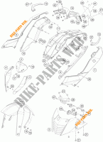 PLASTIC voor KTM 390 DUKE WHITE ABS 2015