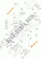 TANK / ZADEL voor KTM 390 DUKE WHITE ABS 2015