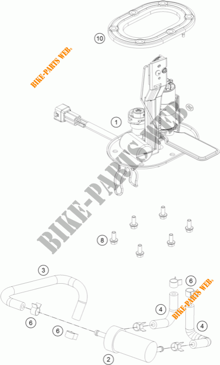 BENZINEPOMP voor KTM 390 DUKE BLACK ABS 2015