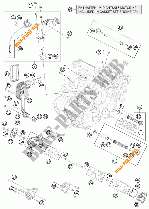 OLIEPOMP voor KTM 1190 RC8 R WHITE 2014