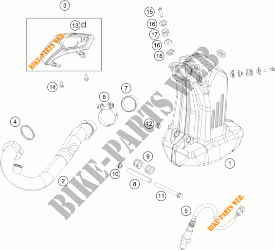 UITLAAT voor KTM 250 DUKE BLACK ABS 2016