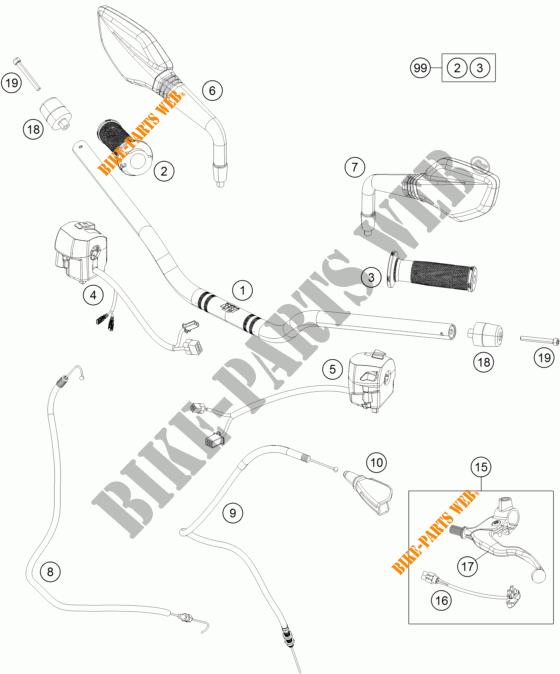 STUUR / BESTURING voor KTM 250 DUKE BLACK ABS 2015