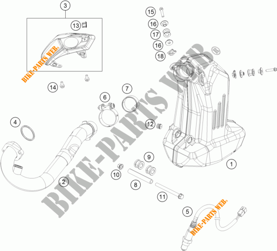 UITLAAT voor KTM 250 DUKE BLACK ABS 2015