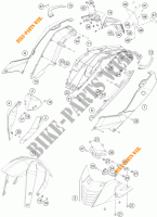 PLASTIC voor KTM 250 DUKE WHITE ABS 2015