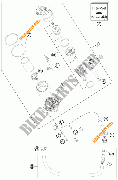 BENZINEPOMP voor KTM 1190 RC8 R WHITE 2014