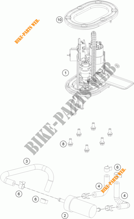 BENZINEPOMP voor KTM 200 DUKE BLACK NON ABS 2018