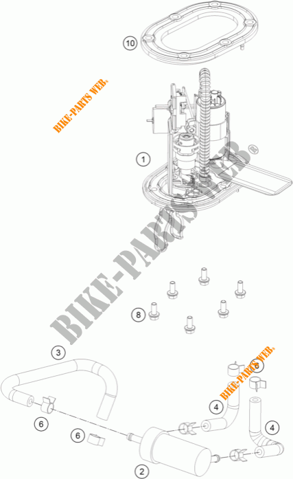 BENZINEPOMP voor KTM 200 DUKE BLACK NON ABS 2017