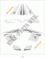 STICKERS voor KTM 1190 RC8 R WHITE 2013