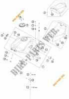 TANK / ZADEL voor KTM 1190 RC8 R WHITE 2013