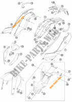 PLASTIC voor KTM 200 DUKE ORANGE 2013