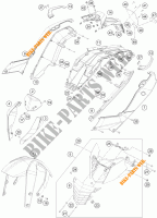 PLASTIC voor KTM 125 DUKE WHITE ABS 2016