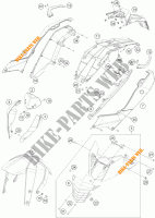 PLASTIC voor KTM 125 DUKE WHITE ABS 2013