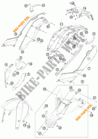 PLASTIC voor KTM 125 DUKE ORANGE 2011