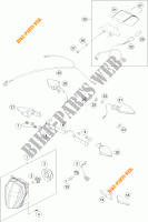 KOPLAMP / ACHTERLICHT voor KTM 690 ENDURO R ABS 2016