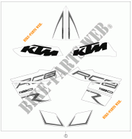 STICKERS voor KTM 1190 RC8 R BLACK 2012