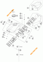 TANK / ZADEL voor KTM 1190 RC8 R BLACK 2012