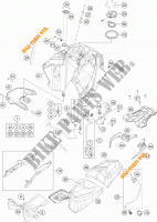 TANK / ZADEL voor KTM 1290 SUPER ADVENTURE S ORANGE 2018