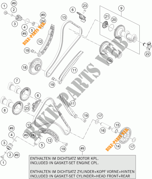 DISTRIBUTIERIEM voor KTM 1290 SUPER ADVENTURE S ORANGE 2018