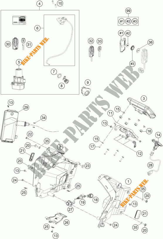 CONTACTSCHAKELAAR voor KTM 1290 SUPER ADVENTURE R 2017
