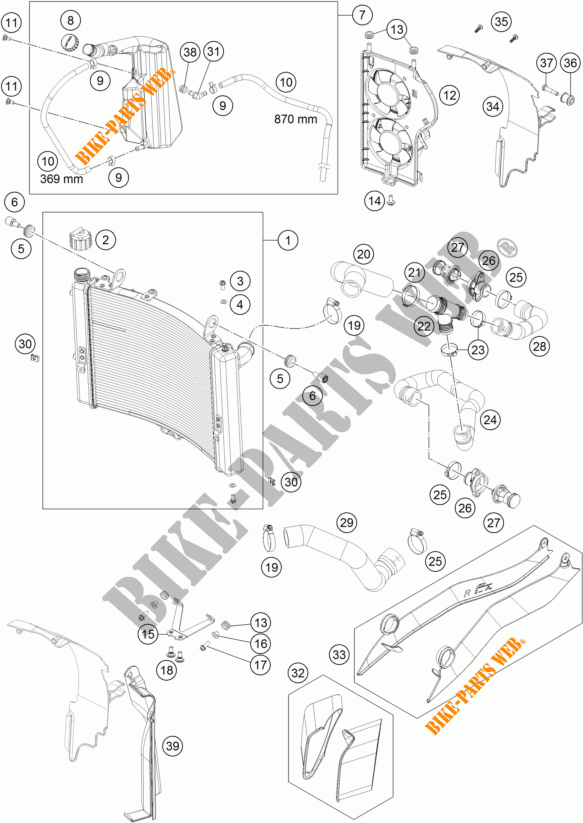 KOELSYSTEEM voor KTM 1290 SUPER ADVENTURE R 2017