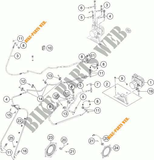 REMSYSTEEM ABS voor KTM 1290 SUPER ADVENTURE R 2017