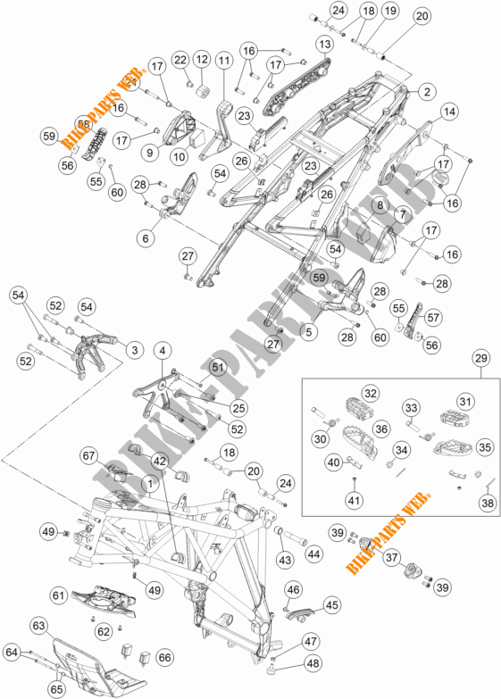 FRAME voor KTM 1290 SUPER ADVENTURE T 2017