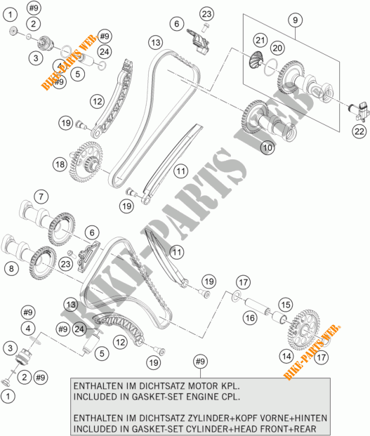 DISTRIBUTIERIEM voor KTM 1290 SUPER ADVENTURE T 2017
