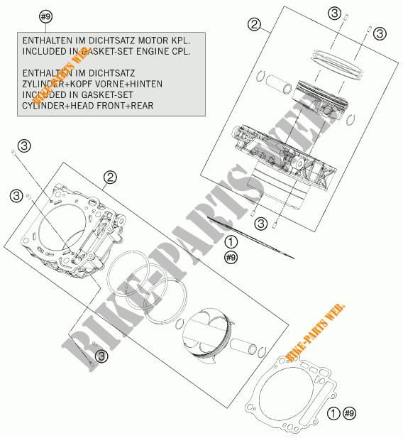 CILINDER voor KTM 1090 ADVENTURE L 35KW A2 2018